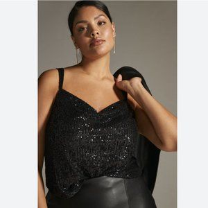 NWOT - Anthropologie Cowl-Neck Sequin Camisole
